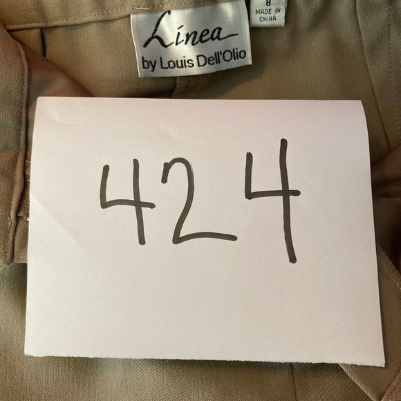 Linea By Louis Dell'Olio Pants Womens Sz 8 Beige Stretch Twill Chino Camel Tan - Picture 13 of 13